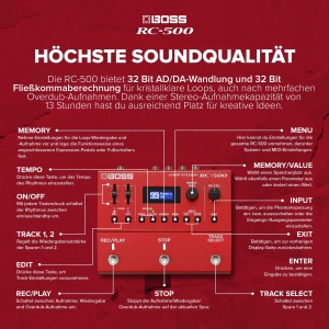 Loop Station BOSS RC-500 2 Canale, Mixer Integrat, 16 Drumkits - Img 6