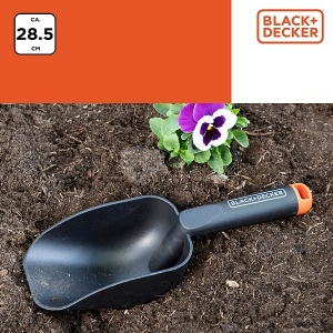 Lopata de gradina BLACKDECKER 285 cm Forma rotunda Negru - Img 6