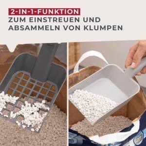 Lopata pentru curatarea litierelor Fackelmann, plastic, rosugri sau albastrugalben - Img 3