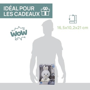 Lumina de noapte Chicco Bunny, lampa portabila pentru iepurasi cu muzica clasica si sunete linistitoare, doua moduri in evolutie, lumina de noapte portabila si lumina de orientare, 0 luni+, neutru - Img 11