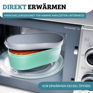 Lunchbox Maxi Westmark Cutie pentru pranz cu 3 compartimente, 760 ml, mint-verde - Img 7