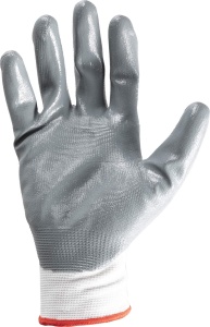 Manusi de lucru Goodyear din Nylon si Nitril, Marimea 10, AlbGri - Img 2