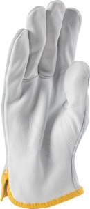 Manusi de lucru Goodyear din piele naturala, marimea 9, culoare alba - Img 2