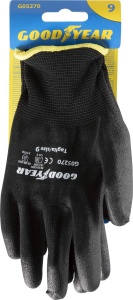Manusi de lucru Goodyear din poliester si poliuretan, marimea 9, culoare neagra - Img 3
