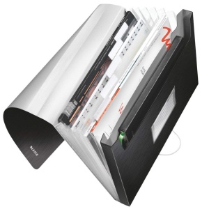 Mapa de Proiect Leitz 39570094, A4, 6 compartimente, PP, negru satinat - Img 2