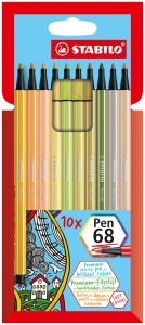 Marker Premium STABILO Pen 68, 1 mm, diverse culori