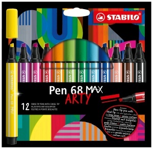 Marker Premium STABILO Pen 68 MAX cu Keilspitze, 1-5 mm, Culoare Brilanta