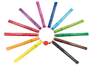 Marker STABILO Cappi cu Kappenring, Ergonomic, 24 Culori - Img 5