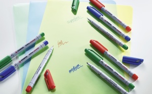 Marker universal STABILO OHPen 85236 F, verde, cu tinta permanenta, 3 grosimi - Img 4