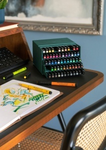 Markere artistice Faber-Castell Pitt Artist Pen Brush, 60 culori, set atelier - Img 3