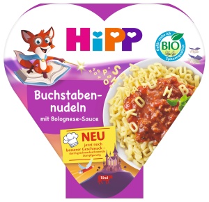 Masa completa HiPP Bio cu paste si sos Bolognese, 6 x 250g, pentru copii