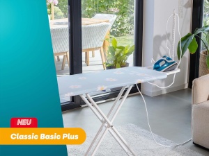 Masa de calcat Leifheit Classic M Basic Plus, 120 x 38 cm, ajustabila, cu priza - Img 3