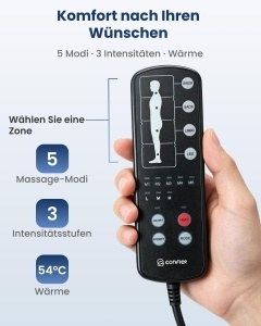Masaj Comfier cu Functie de Calorifere, 10 Motoare de Vibratie, 4 Perne de Calorifere - Img 5