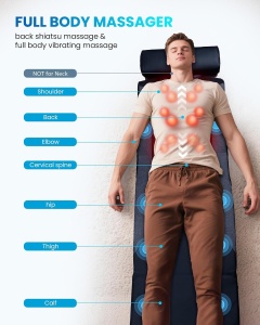 Masaj Mat pentru Intregul Corp COMFIER, Shiatsu, Functie de Vreme, Fara Cablu - Img 8