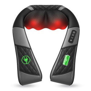 Masaj Nacken Kabellose COMFIER cu Calorifer, 3D, 3 Intensitati, Negru