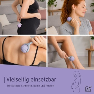 Masaj Roller Reer pentru Sarcina, Ergonomic, Culoare Lila - Img 5