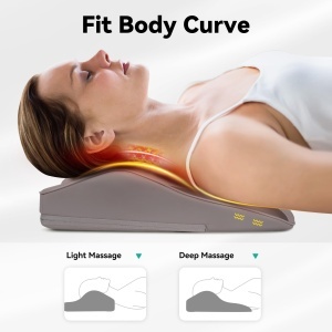 Masaj Shiatsu Snailax cu Calorifer si Vibratii, Knet, Bej - Img 2