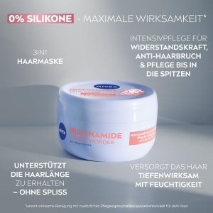 Masca de par NIVEA Niacinamid Length Wonder 3in1, 200 ml, cu Sheabutter, fara silicona - Img 3