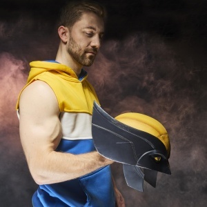Masca Wolverine Premium Hasbro, 11, Culoare Galbena si Neagra - Img 9