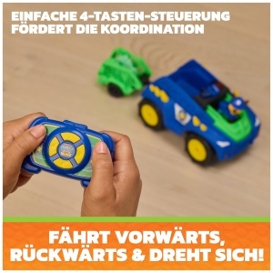 Masina cu telecomanda PAW Patrol Dino, vehicul Chase, cu figurine Stegosaurus, 20 cm - Img 3