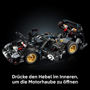 Masina de colectie LEGO Technic 1966 Ford GT40 MKII, 793 piese, V8, negru-silver - Img 3