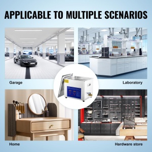 Masina de curatat cu ultrasunete VEVOR Masina de curatat cu ultrasunete din otel inoxidabil 10L Temporizator de incalzire digitala Curatarea bijuteriilor pentru uz casnic personal comercial - Img 6