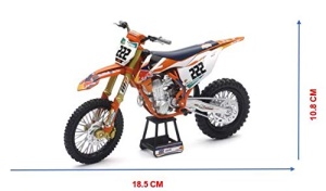 Masina de curse New Ray NR58123 110 Red Bull KTM 450 SX-F Cairoli, 21 cm - Img 7