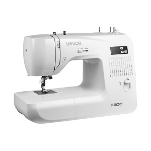 Masina de cusut digitala VEVOR 2200, 60 modele cusaturi, motor puternic, alb