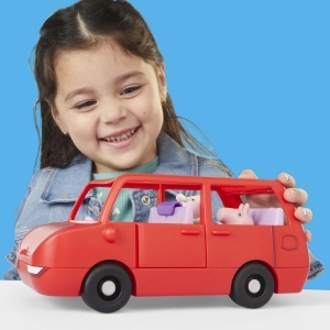 Masina de familie Peppa Pig, rosie, pentru 5 figurine, cu accesorii incluse - Img 6