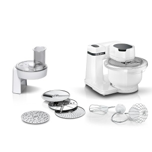Masina de Gatit Bosch MUMS2AW01, 3.8L, 700W, alba, cu accesoriu pentru patiserie