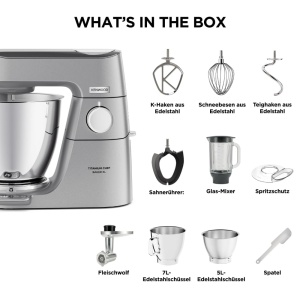 Masina de Gatit Kenwood Titanium Chef Baker XL KVL85.224SI, 1200W, 7L, Argintie - Img 7
