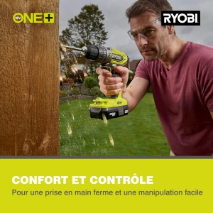 Masina de gaurit combinata cu acumulator RYOBI 18 V ONE+ R18PD2-242S (cutie de viteze cu 2 trepte, cuplu maxim 40 Nm, niveluri de cuplu 24, mandrina de gaurit 10 mm, incl. 1 x 4,0 Ah si 1 x 2,0 Ah si incarcator in geanta de scule) - Img 3