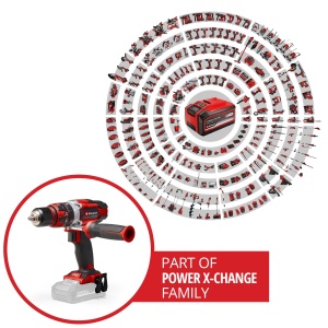 Masina de gaurit cu acumulator Einhell TE-CD 18/48 Li-i-Solo Power X-Change (Li-Ion, 18 V, cutie de viteze cu 2 trepte, functie de gaurire cu percutie inclusa, electronica de viteza, LED, fara baterie si incarcator) - Img 3