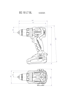 Masina de gaurit cu acumulator Metabo BS 18 LT BL, 18V, 75 Nm, compacta - Img 2