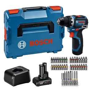 Masina de gaurit si insurubat Bosch Professional GSR 12V-32 motor fara perii 2 acumulatori tehnologie KickBack Control