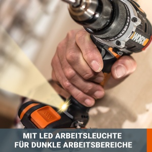 Masina de gaurit si insurubat WORX WX175.9, 20V, fara perii, 60Nm, fara acumulator - Img 5