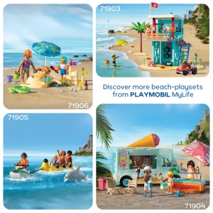 Masina de inghetata PLAYMOBIL 71904 cu Surfshop, 2 figurine, accesorii plaja - Img 5
