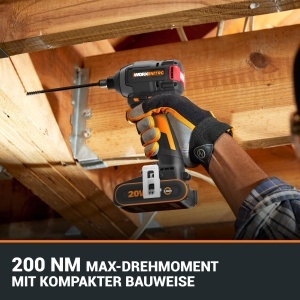 Masina de insurubat cu impact Worx Nitro WX265.9, 20V, 200 Nm, motor fara perii - Img 2