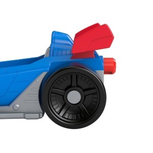 Masina de jucarie Fisher-Price Imaginext DC Super Friends Metal Force Supermobile figurina de actiune Superman inalta de aproximativ 76 cm si accesori - Img 3