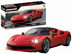 Masina de Jucarie PLAYMOBIL Ferrari SF90 Stradale, 43 piese, Culoare Rosie, pentru copii de la 5 ani