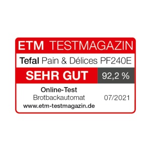 Masina de paine Tefal PF240E, 20 programe, 3 dimensiuni, antiaderenta, negruinox - Img 2