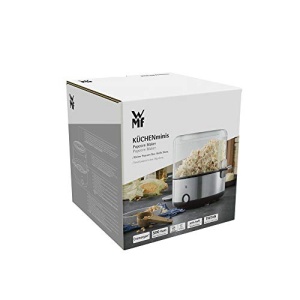 Masina de popcorn de bucatarie WMF minis pentru casa, aparat de floricele de porumb, plita acoperita, capac ca bol de servire, deschidere topita unt, floricele de porumb cu zahar si sare, economie de spatiu, otel inoxidabil mat - Img 19
