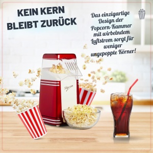 Masina de Popcorn Nostalgia RHP310, 1.9 Litri, Sanatos, Fara Ulei, Rosu Retro - Img 3