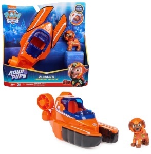 Masina de salvare PAW PATROL Aqua Pups cu figurina Zuma, 23 cm, design Hummer