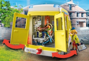 Masina de Salvare PLAYMOBIL 71202 cu Lumini si Sunete, 67 Piese, pentru Copii 4 - Img 6