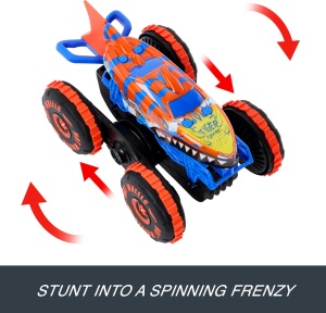 Masina de teren cu telecomanda Hot Wheels Tiger Shark Climber, 3 moduri de joc, super grip - Img 4