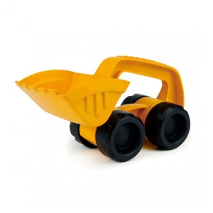 Masina de Teren Hape Monster-Bagger, din Plastic Rezistent, cu Roti Mari, pentru Copii de la 18 luni