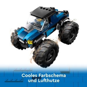 Masina de Teren LEGO City 60402, Monster Truck Albastru, 148 Piese, cu Figurina Sofer - Img 4