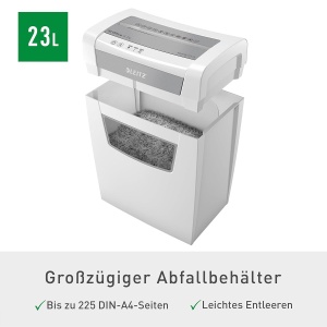 Masina de tocat hartie Leitz IQ Office S, 14 foi, 23L, alb - Img 6