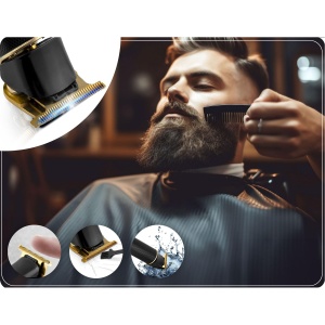 Masina de Tuns Berdsen Barber Master, 6 atasamente, 8500 RPM, Negru - Img 9